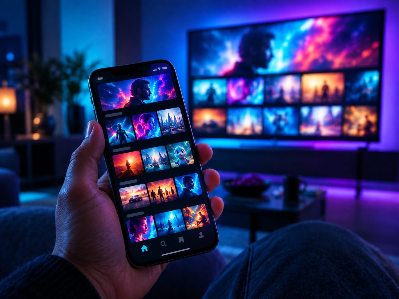 Navigation dans le catalogue GLOBAL4K sur mobile
